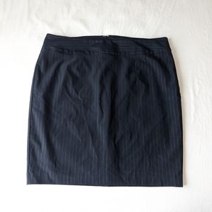 Lane Bryant Charcoal Pinstripe A-Line Skirt